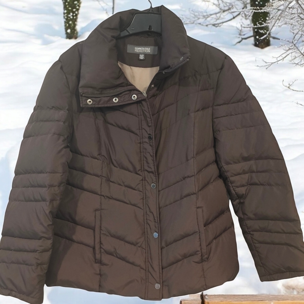 Kenneth Cole Reaction Puffer Washable Down Coat Winter Jacket Size L XL